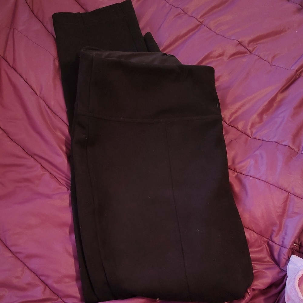 Andrew Marc Black Sueded Leggings